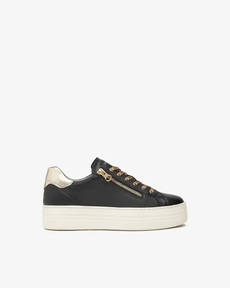 Sneakers Donna in Pelle e Materiale Tecnico - Nero
