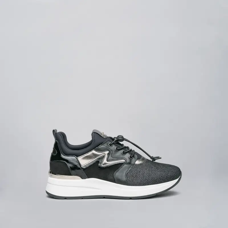 NeroGiardini Sneakers Donna in Pelle e Tela - Grigio