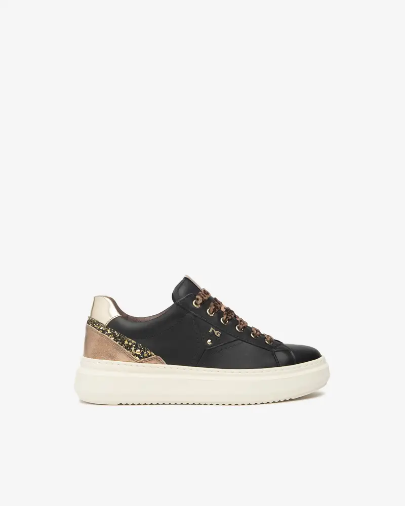 Sneakers Donna in Pelle, Suede e Materiale Tecnico - Nero