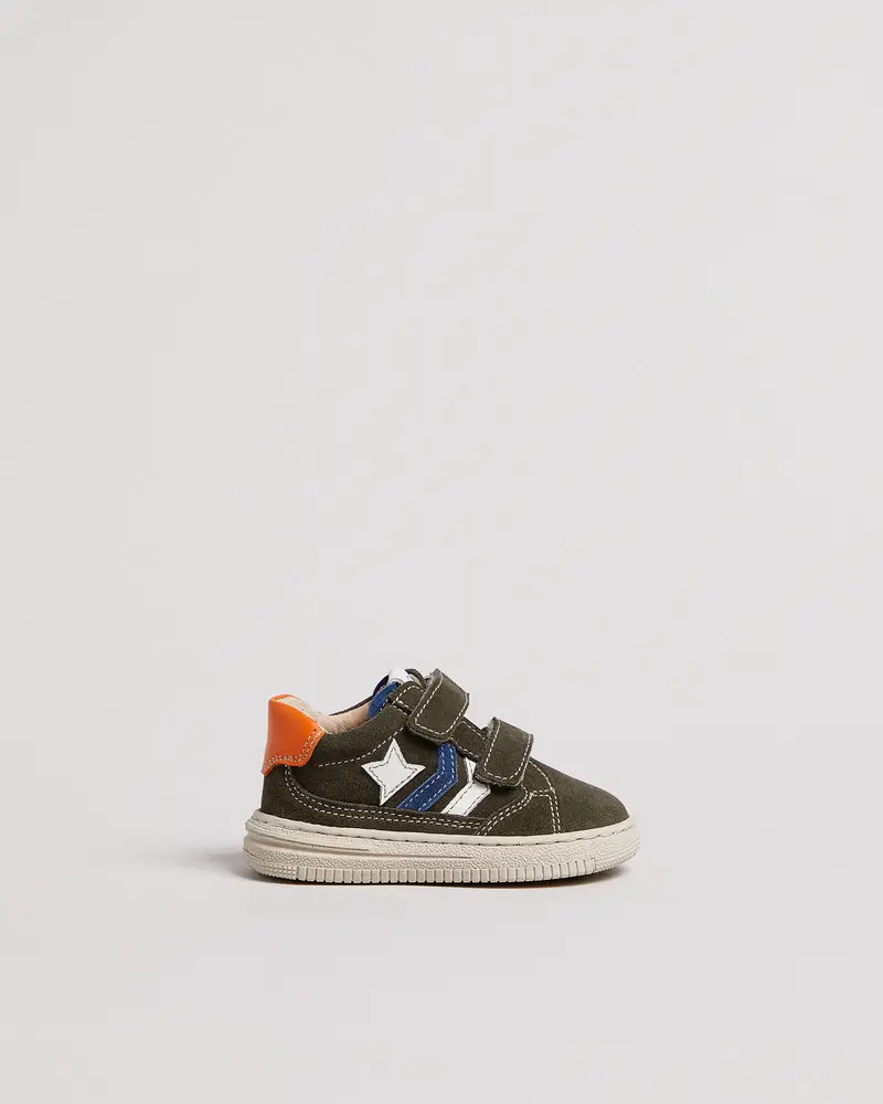Sneakers Junior da Bambino in Camoscio e Pelle - Verde