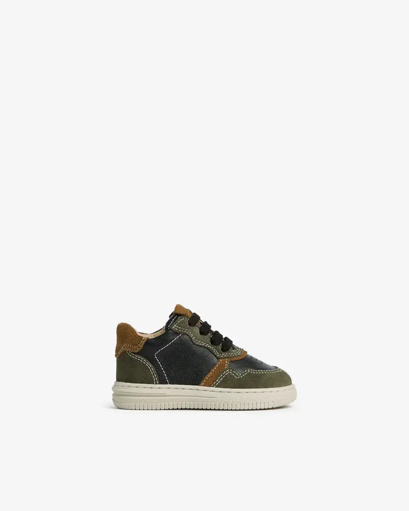 Sneakers Junior da Bambino in Pelle e Camoscio - Verde