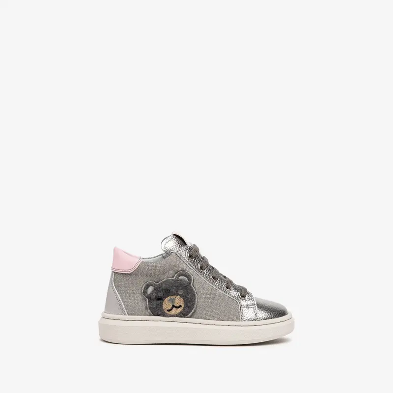 Sneakers Kids da Bambina in Pelle - Argento