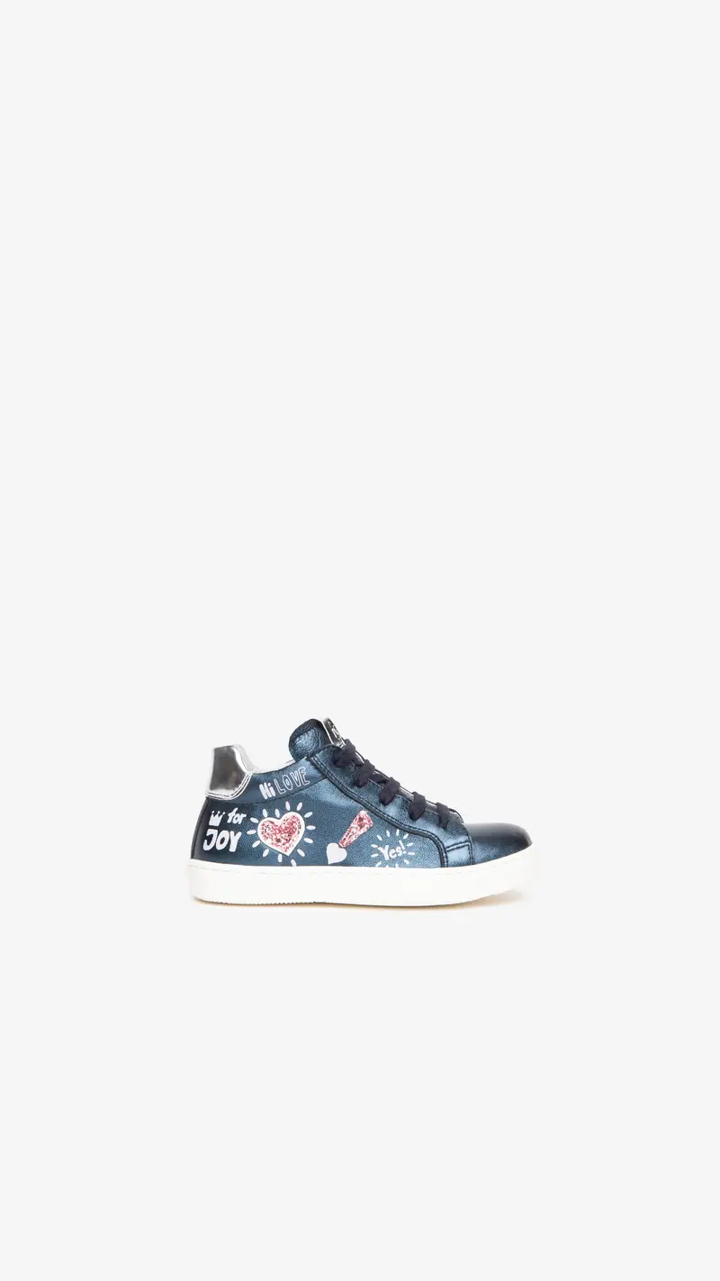 Sneakers Kids da Bambina in Pelle - Blu