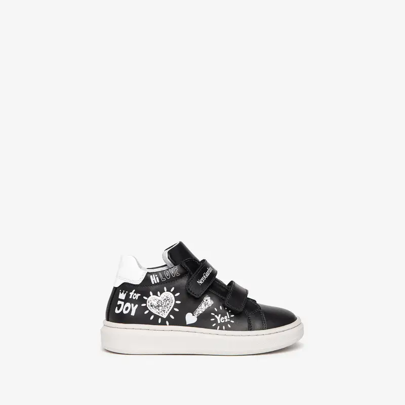 Sneakers Kids da Bambina in Pelle - Nero