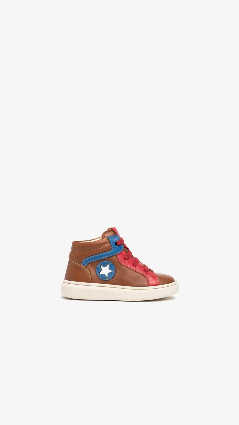 Sneakers Kids da Bambino in Pelle - Marrone