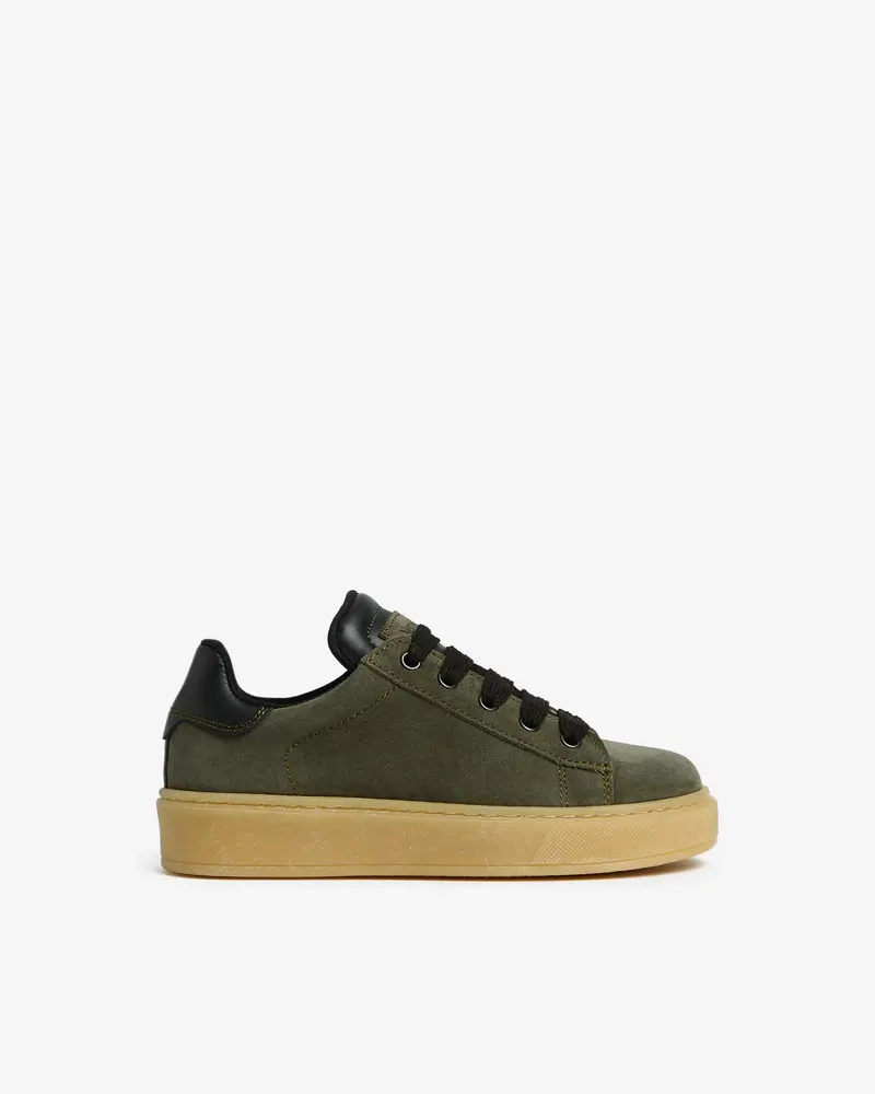 Sneakers Teen da Ragazzo in Camoscio e Pelle - Verde