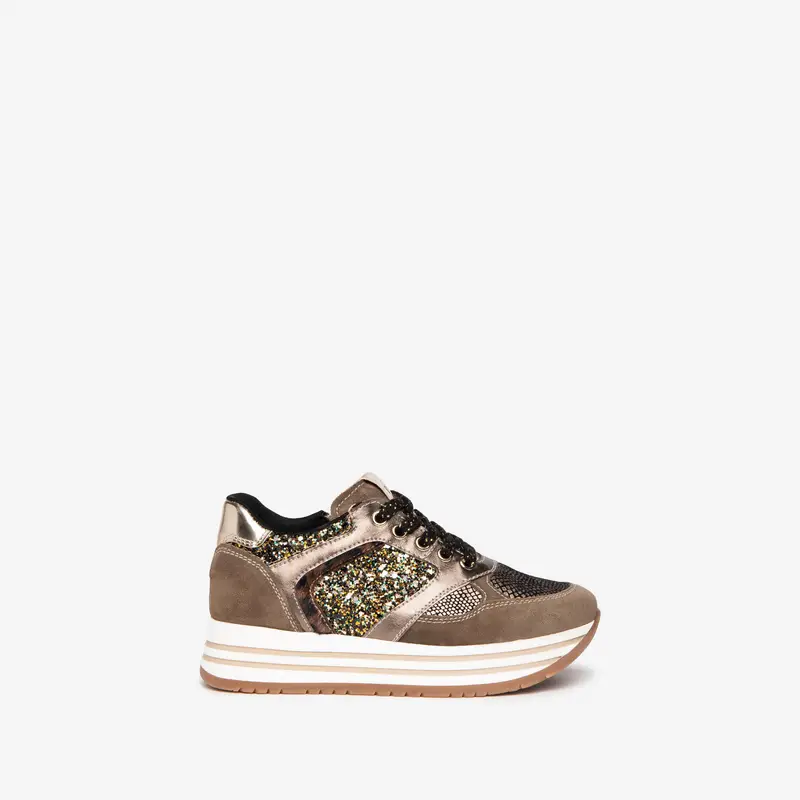Sneakers Teens da Ragazza in Camoscio - Marrone