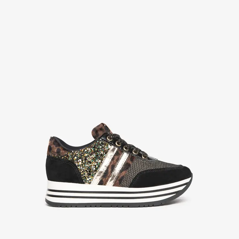 Sneakers Teens da Ragazza in Camoscio - Nero
