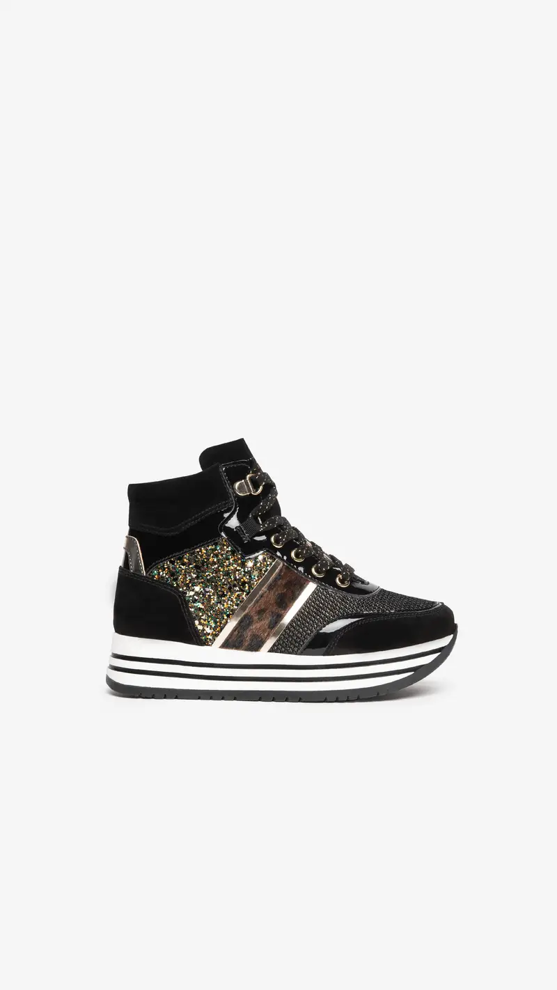 Sneakers Teens da Ragazza in Camoscio - Nero