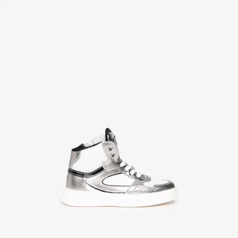 Sneakers Teens da Ragazza in Pelle - Argento