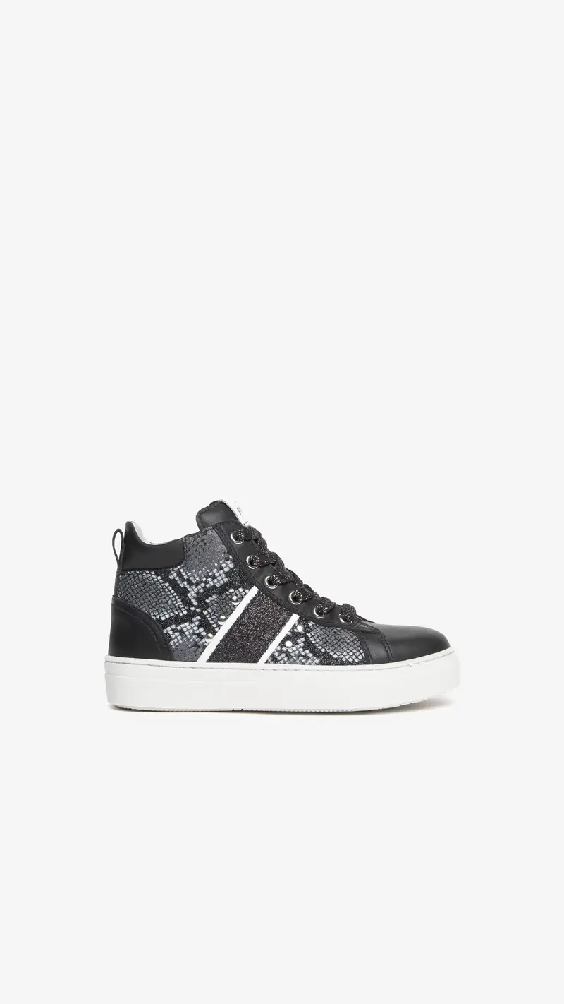 Sneakers Teens da Ragazza in Pelle - Nero