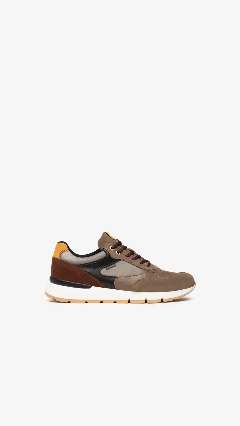 NeroGiardini Sneakers Uomo in Camoscio, Pelle e Tela - Marrone