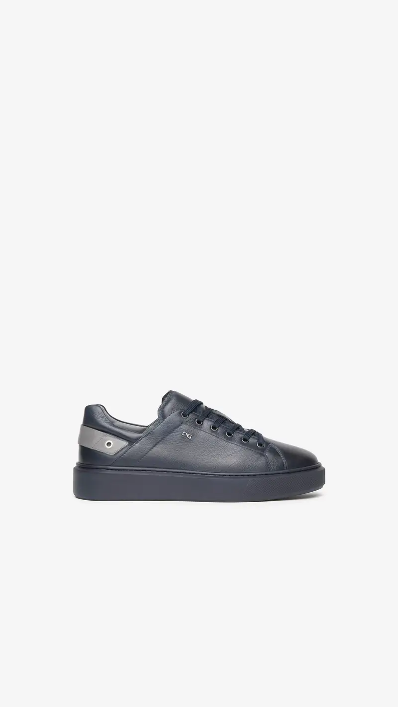 Sneakers Uomo in Pelle - Blu