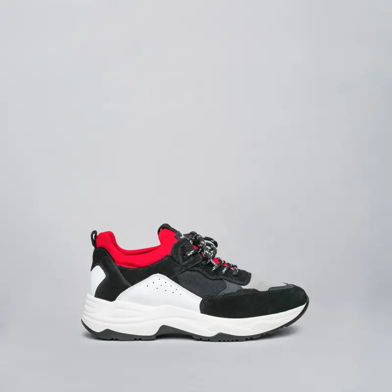 NeroGiardini Sneakers Uomo in Pelle e Camoscio - Multicolore