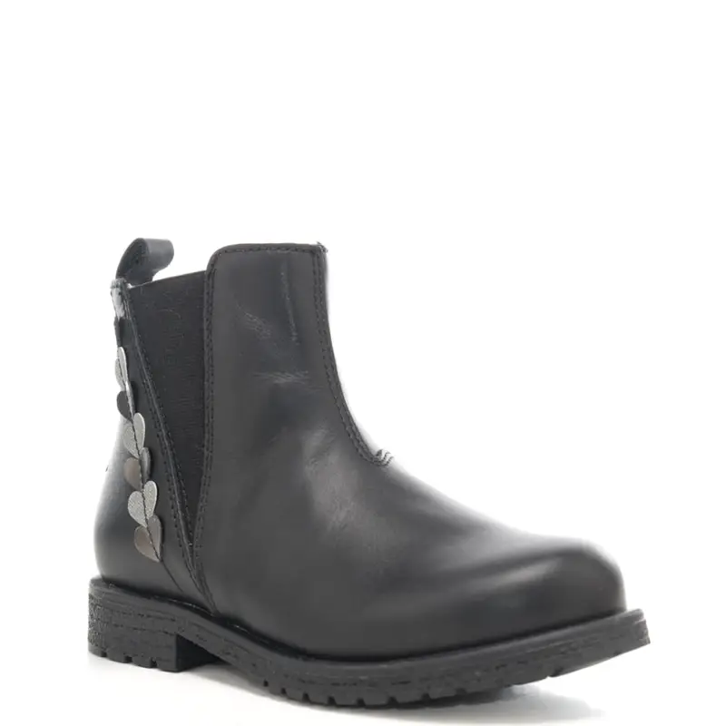 stivaletti da bambina con inserto elasticizzato sulla parte esterna neri miniatura 2