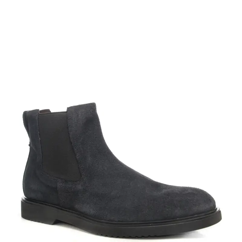 stivaletti da uomo chelsea in suede blu miniatura 2