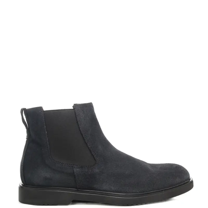 stivaletti da uomo chelsea in suede blu