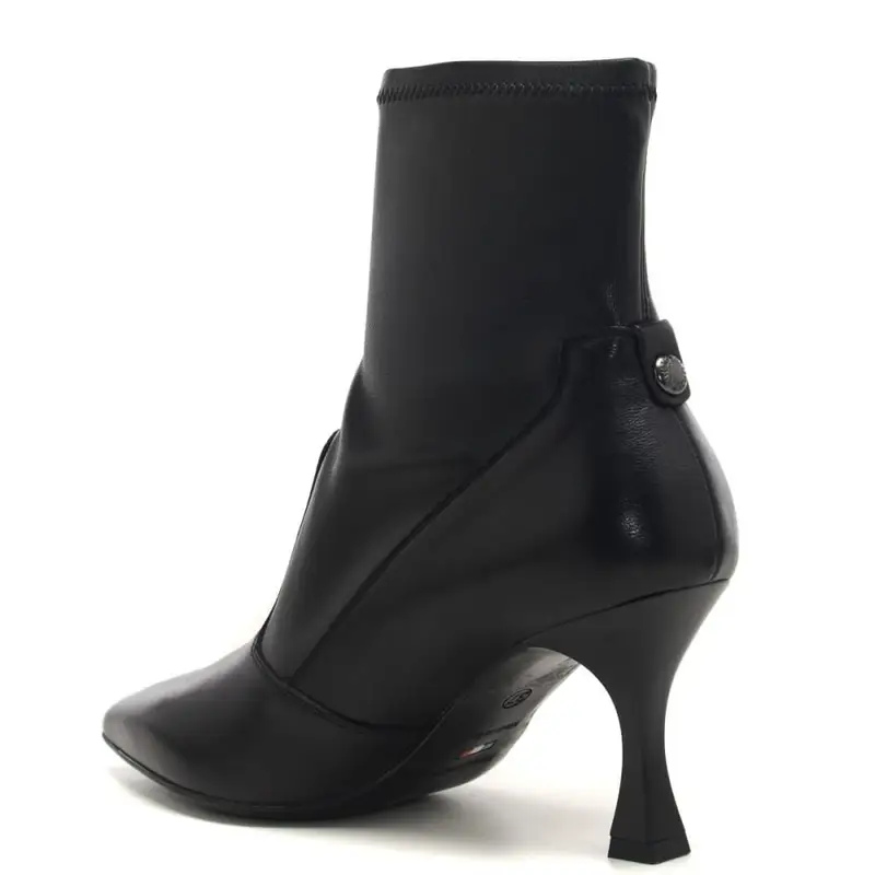 tronchetti donna neri in pelle e materiale tecnico miniatura 2