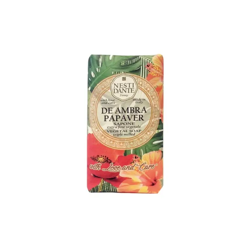With Love & Care Sapone Vegetale De Ambra Papave 250 g