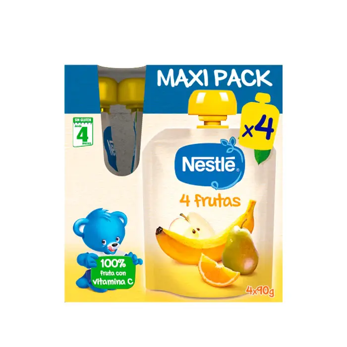 Nestle Bustina 4 frutti 4x90g Confezione Maxi