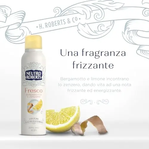 Neutro Roberts, Deodorante Spray Fresco Classico, Zero Sali di Alluminio, Zero Macchie, con Puro Olio di Glicerina miniatura 2