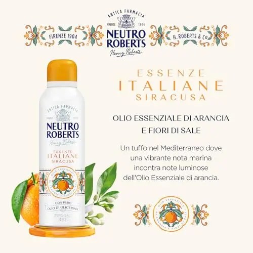Neutro Roberts, Deodorante Spray Siracusa, Senza Sali di Alluminio, Zero Macchie, con Olio Essenziale di Arancia e miniatura 3