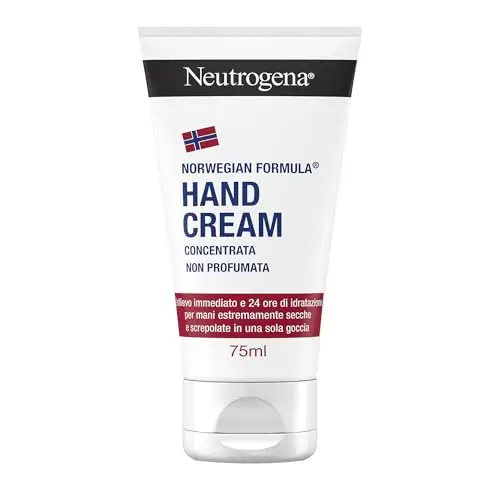 Neutrogena Formula Norvegese Crema Mani Concentrata Non Profumata, Crema mani riparatrice con Glicerina e Vitamina E,