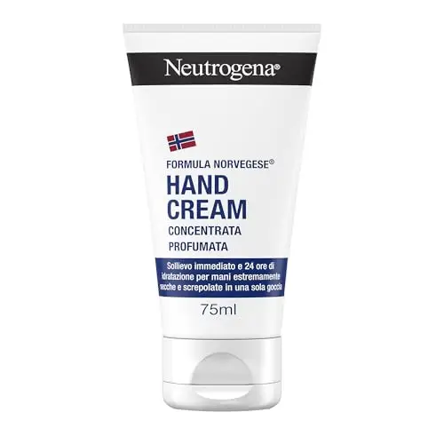 Neutrogena Formula Norvegese Crema Mani Concentrata Profumata, Crema mani riparatrice con Glicerina e Vitamina E, Crema