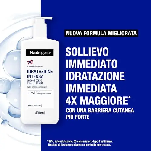 Neutrogena Formula Norvegese Lozione Corpo Ipoallergenica, Body lotion per un'idratazione intensa 72h, Crema idratante miniatura 2