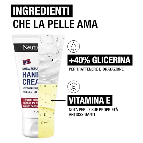 Neutrogena Formula Norvegese Skincare Kit, Set crema mani e labbra con Crema Mani Concentrata Non Profumata 2 x 75 ml e miniatura 2