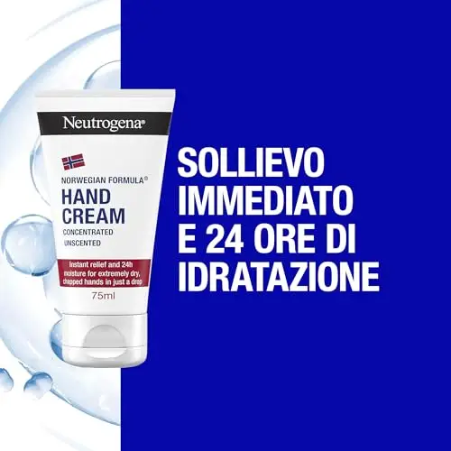 Neutrogena Formula Norvegese Skincare Kit, Set crema mani e labbra con Crema Mani Concentrata Non Profumata 2 x 75 ml e miniatura 3