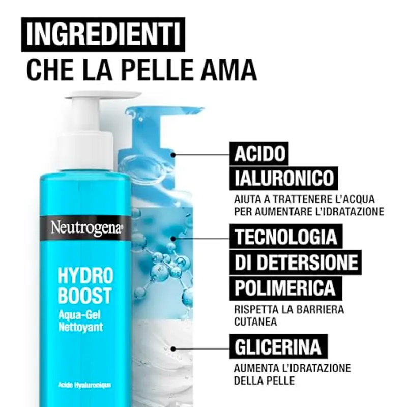 Neutrogena Hydro Boost Routine Detersione e Idratazione Skincare Kit Acqua-Gel, Set skincare viso completo con Crema miniatura 3