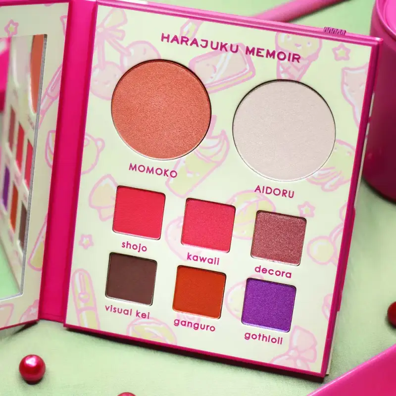 Incarnato Harajuku Memoir Artdiary Palette - Palette viso, Cipria, Blush, Illuminante viso, Ombretti, Palette miniatura 3