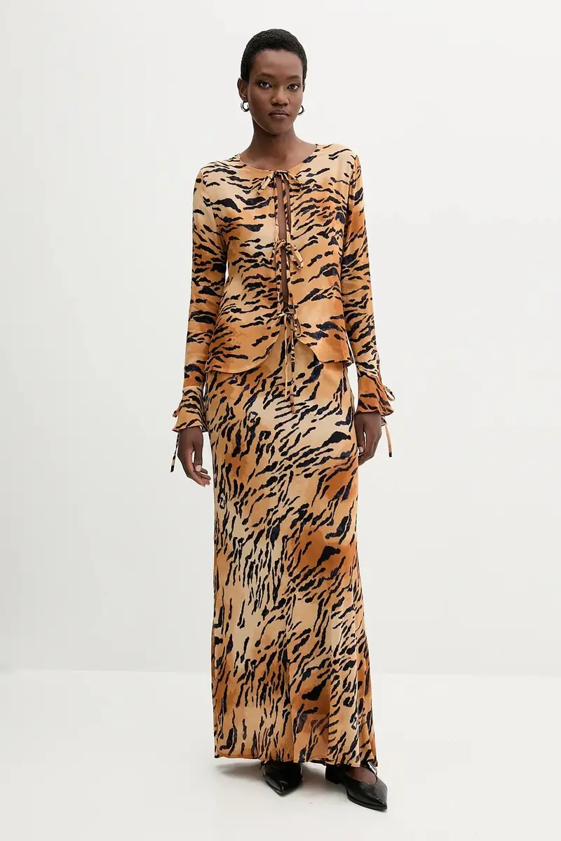 camicetta donna colore marrone NFDTO1808 miniatura 2