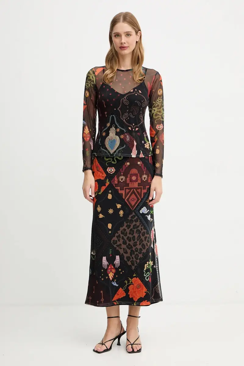 camicia a maniche lunghe donna colore nero NFDTO1941 miniatura 2