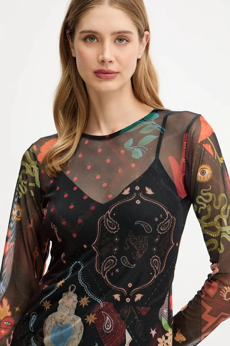 camicia a maniche lunghe donna colore nero NFDTO1941 miniatura 4