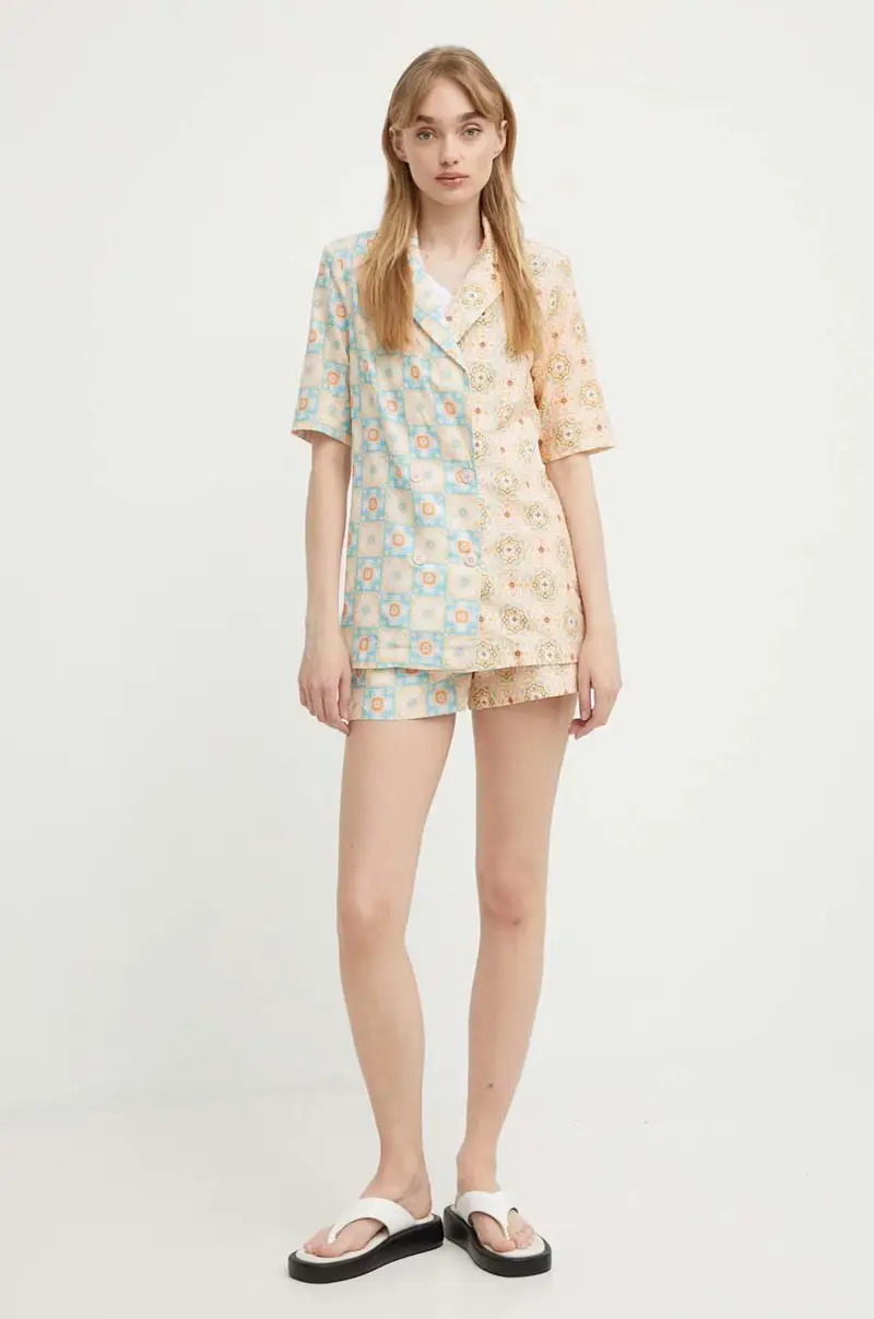 giacca in lino misto Multicolore miniatura 2