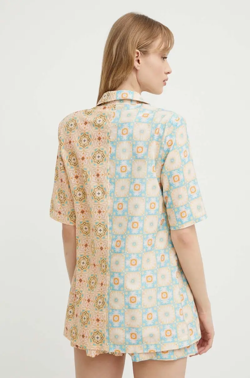 giacca in lino misto Multicolore miniatura 3