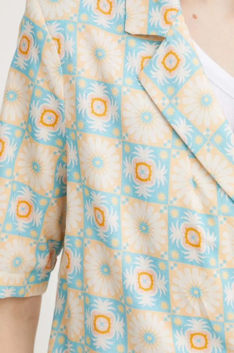 giacca in lino misto Multicolore miniatura 5