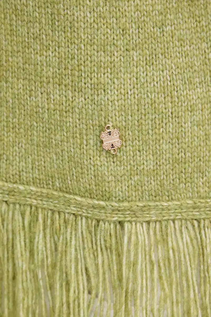 gilè con aggiunta di lana donna colore verde NFDKN555 miniatura 5