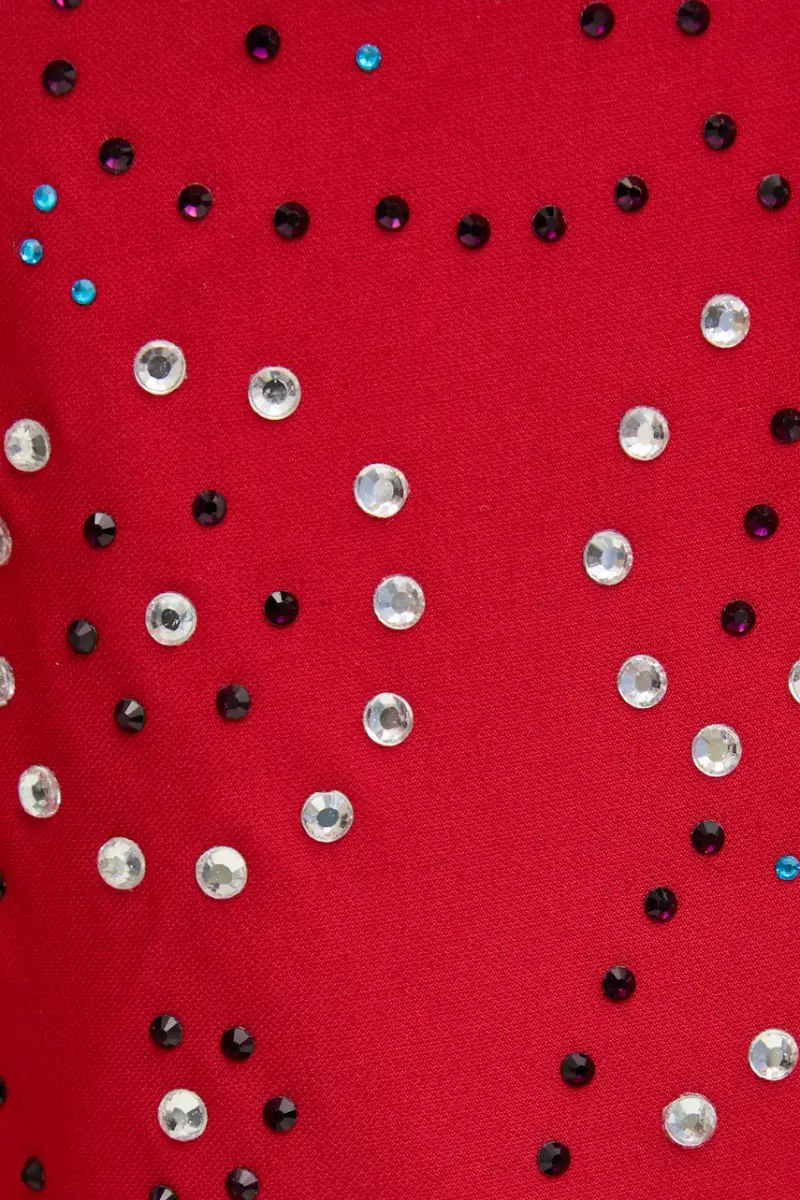 pantaloncini Gem donna colore rosso con applicazione NFDTR423 miniatura 5