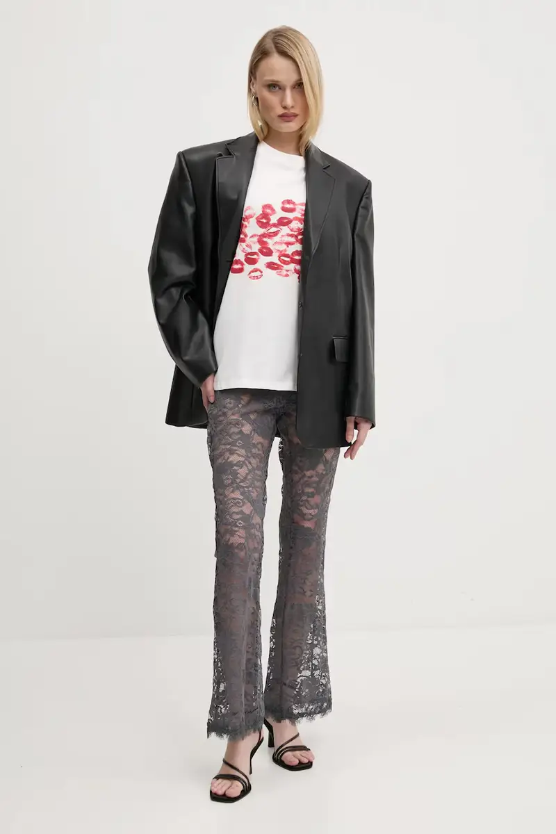 pantaloni Charcoal Lace donna colore grigio NFDTR453 miniatura 2