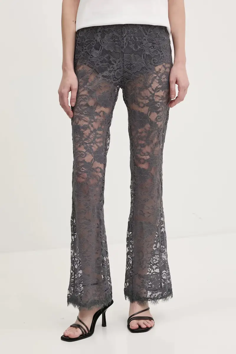 pantaloni Charcoal Lace donna colore grigio NFDTR453