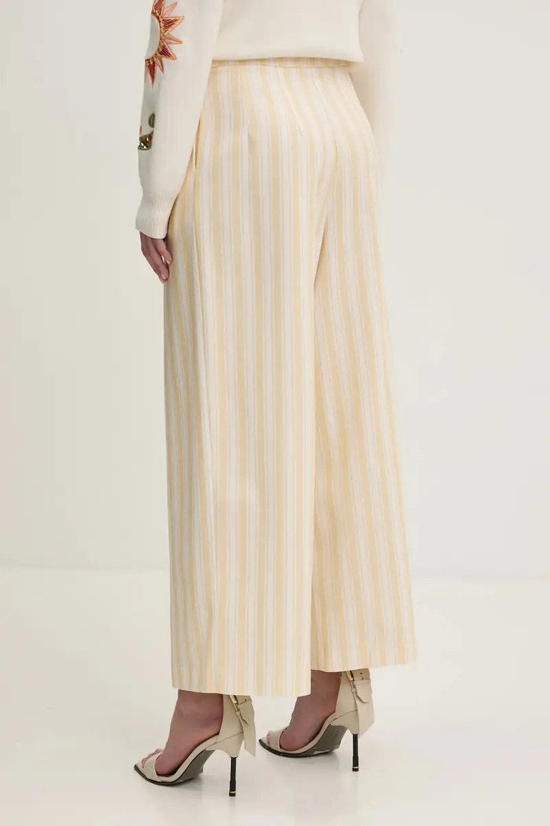 pantaloni donna colore giallo NFDTR409 miniatura 3