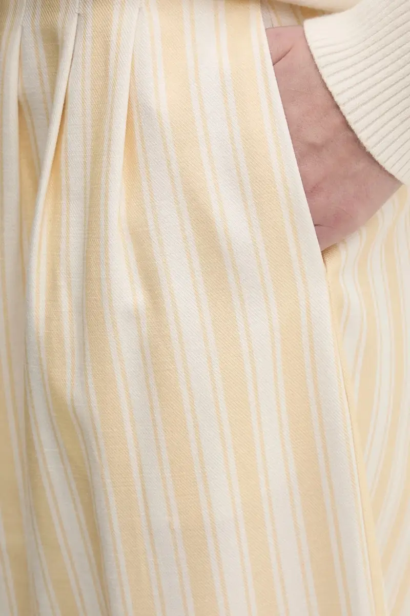 pantaloni donna colore giallo NFDTR409 miniatura 4