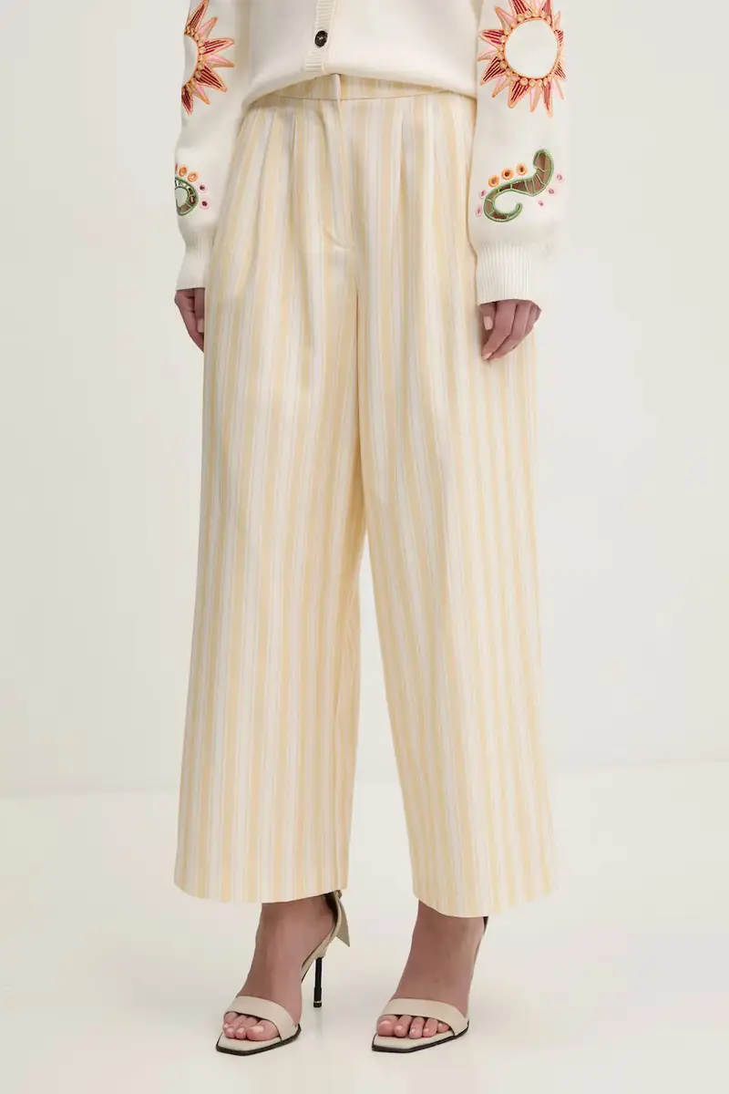 pantaloni donna colore giallo NFDTR409