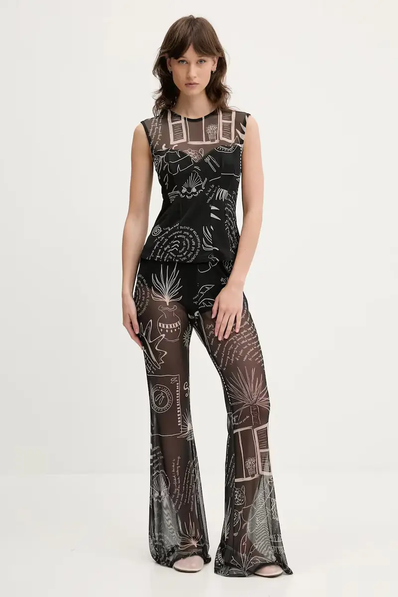 pantaloni donna colore nero NFDTR482 miniatura 2