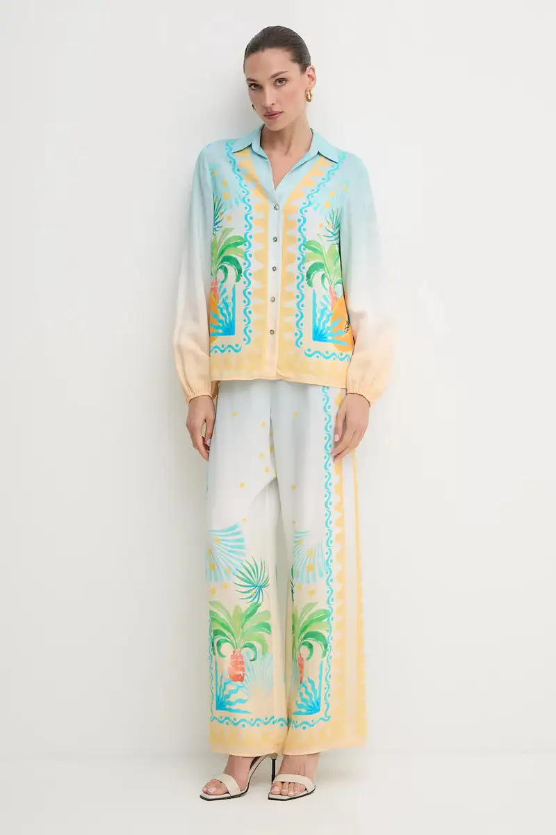 pantaloni Elissa donna colore blu NFDTR497 miniatura 2