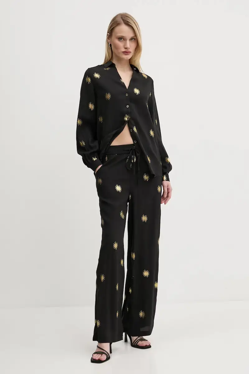 pantaloni Gold Sun Elissa donna colore nero NFDTR405 miniatura 2