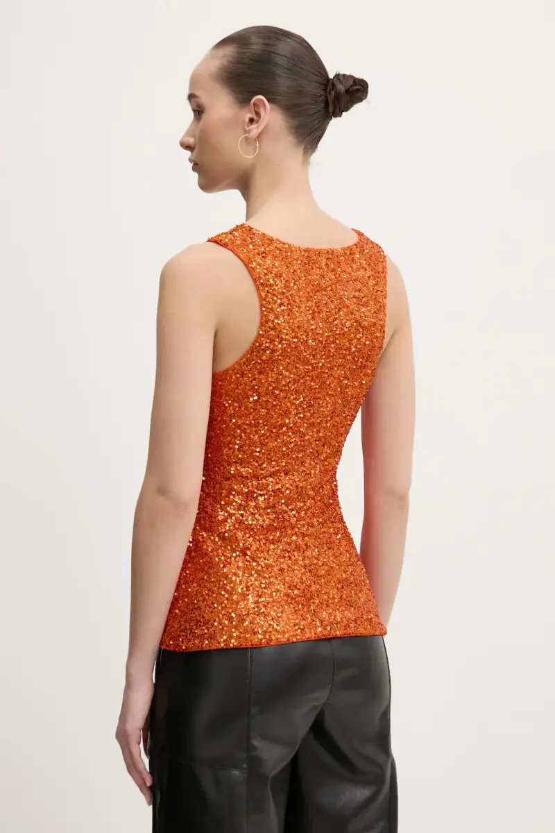 top Rust Sequin colore arancione NFDTO1615 miniatura 3